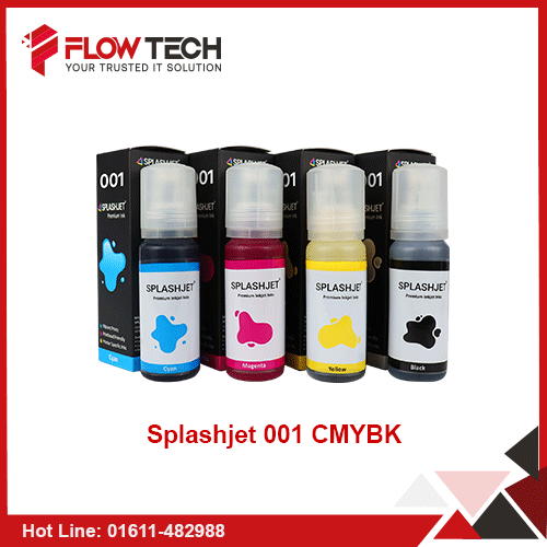 Splashjet 001 Black Compatible Refill Ink – For Epson L4150, L4160, L6160, L6170, L6190, L655 EcoTank Printers