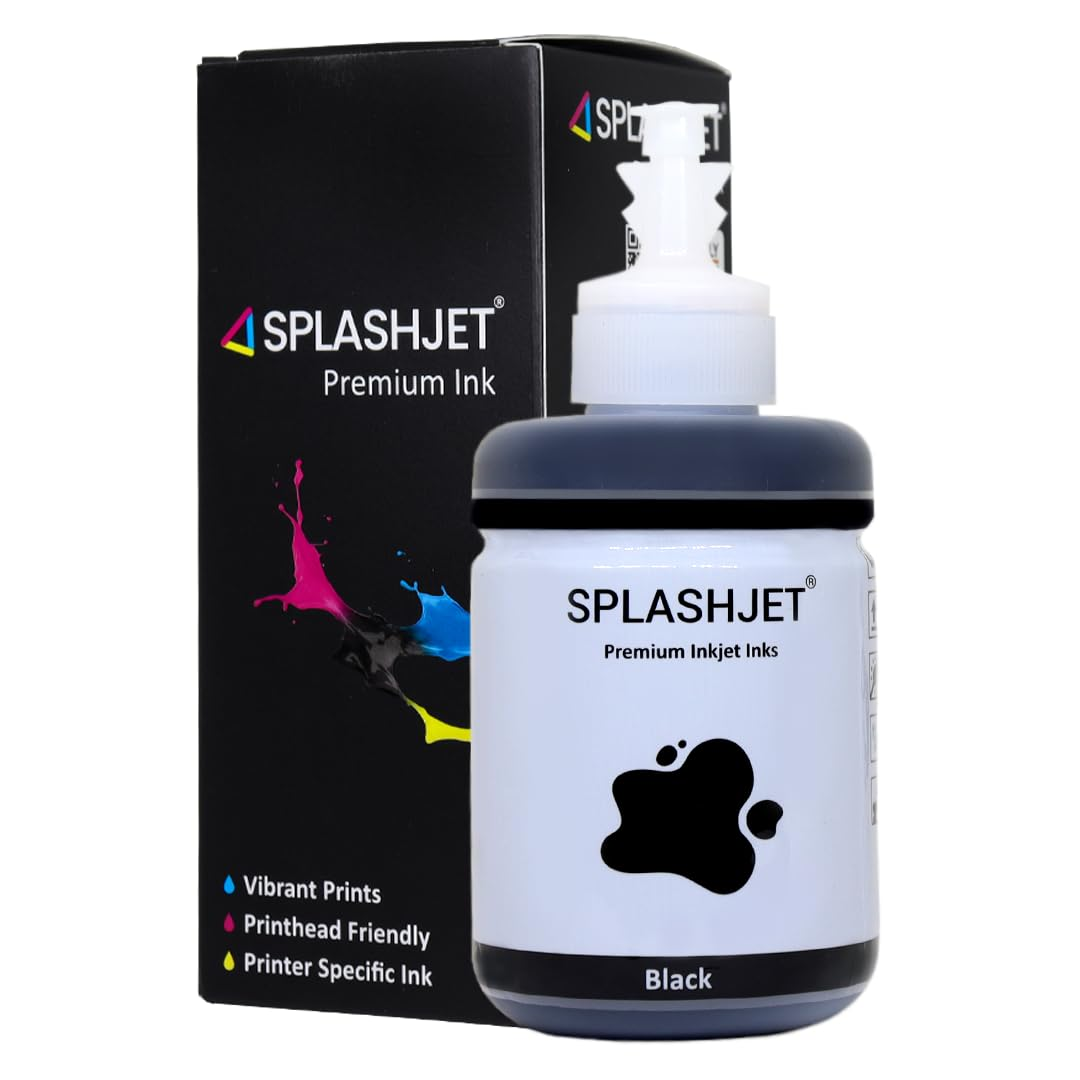 Splashjet 774 Black Compatible Ink – For Epson EcoTank M100, M105, M200, M205, L605, L655, L1455 Printer